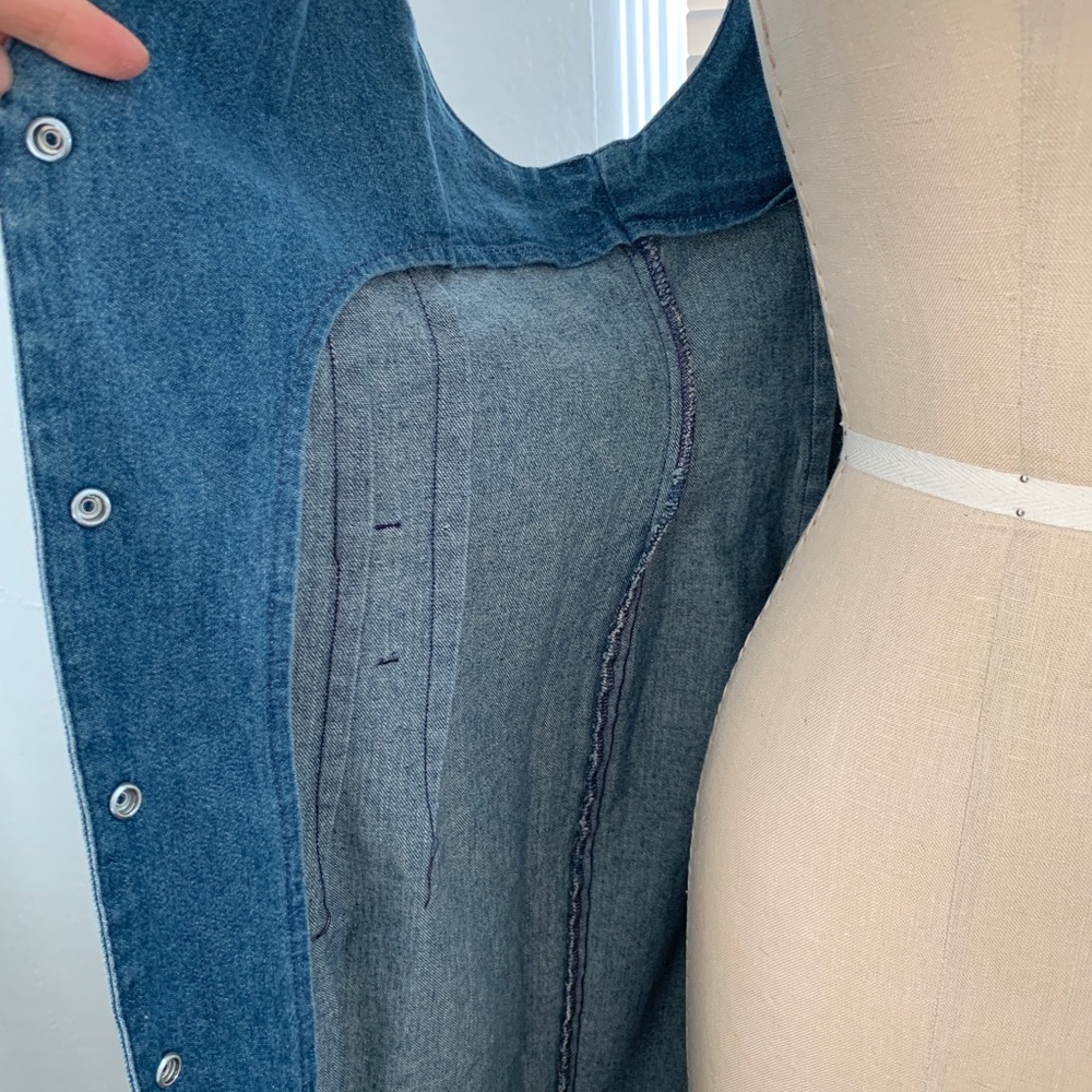 👍🏽SOLD👍🏽 Vintage Bill Blass sexy denim dress - Picture 6 of 8
